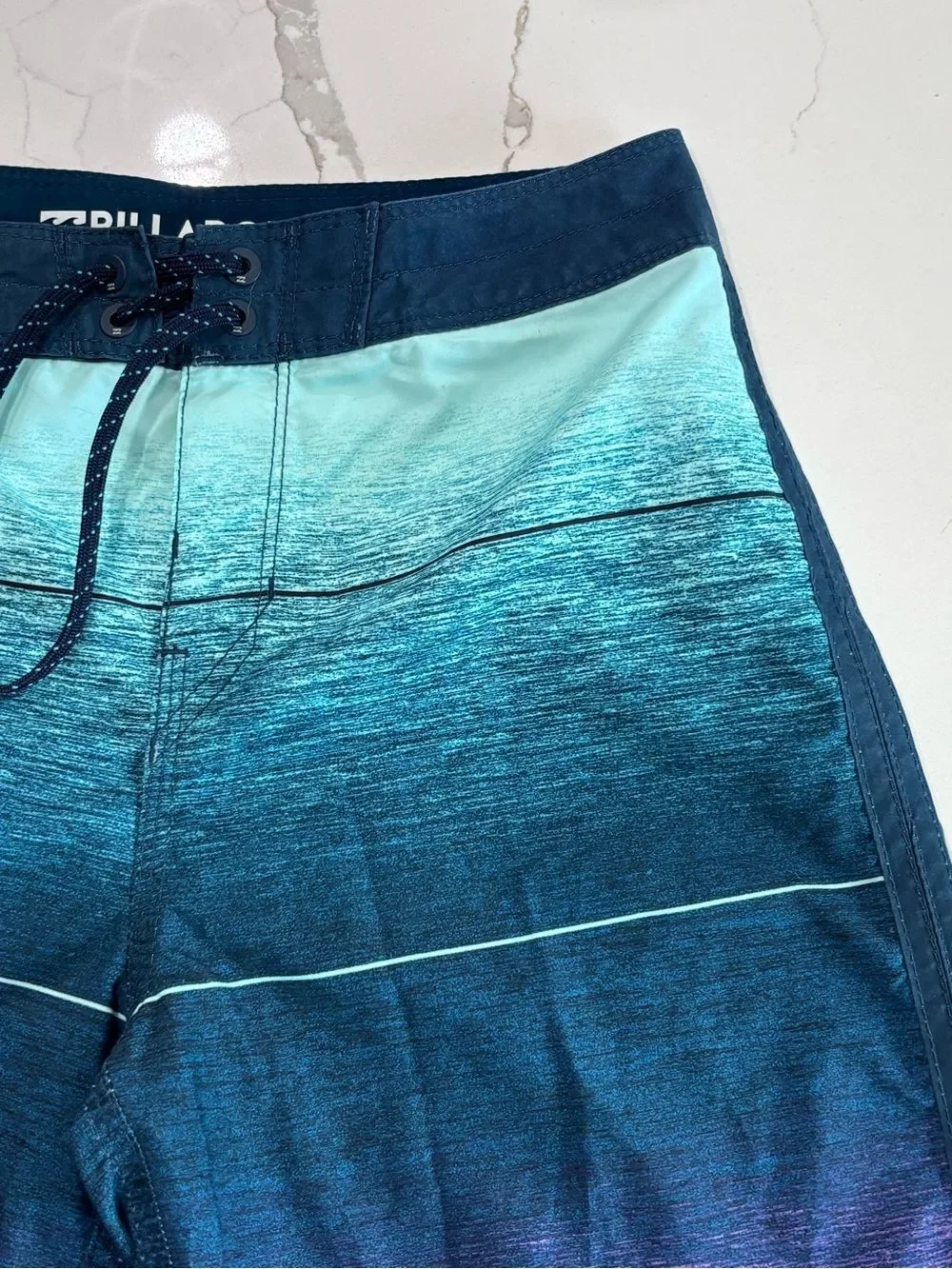 Billabong Ombre Aqua Teal to Purple Boys Board Shorts Swim Trunks Size 25 = 10